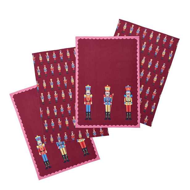 Bavlněné utěrky v sadě 4 ks s vánočním motivem 70x50 cm Christmas Nutcracker – Catherine Lansfield