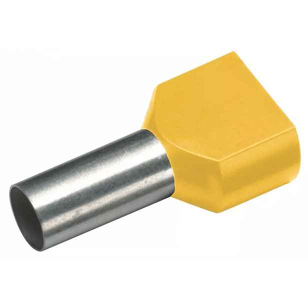 Dutinka lisovací izolovaná dvojitá Cimco 2× 1 mm2 10 mm 100 ks/bal.