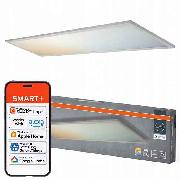 Led panel Kaseton 36W 2700lm Cct 120x30 cm Smart+ WiFi Matter Planon Osram