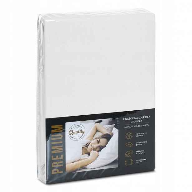 Prostěradlo jersey s gumičkou Premium 220x240 Eurofirany bílé