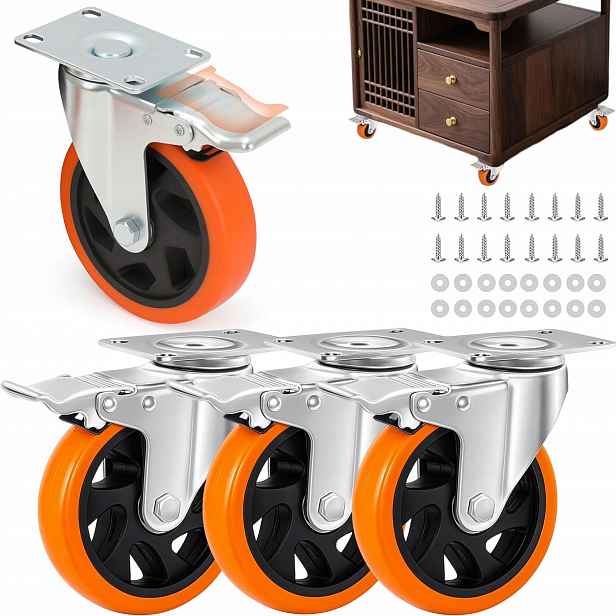 Sada Na Přepravu Nábytku 4 Ks Transportních Válečků Pro Postele A Skříněk