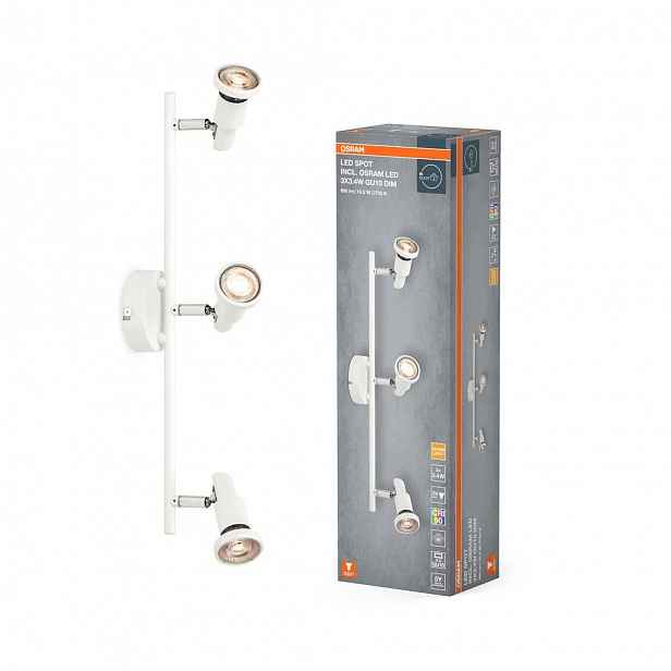 Stropní Svítidlo Spot Tuba Reflektor GU10 30W 2700K 690lm Bílá Osram