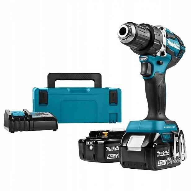 akumulátorová aku vrtačka 18V, Makita [DDF484RTJ] 2x5,0Ah
