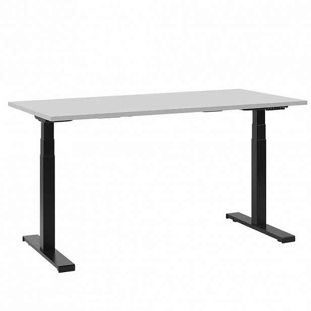 Beliani PSACÍ STŮL šedý/černý 130/72/63-128 cm Destin