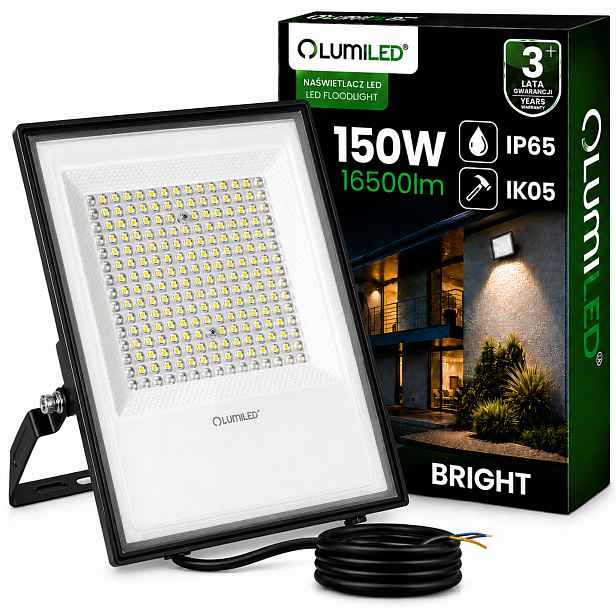 Led reflektor 150W 16500lm 4000K Slim Venkovní reflektor Vodotěsný