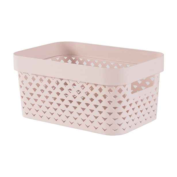 Světle růžový plastový úložný box 26x17,5x12 cm Pure – Curver