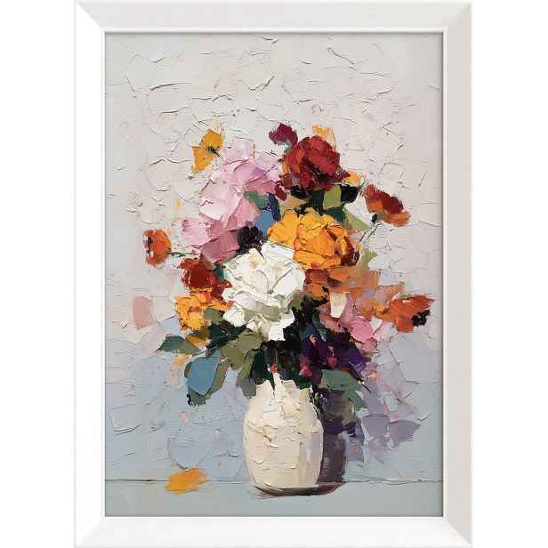 Tištěný obraz s rámem 56x75 cm White Vase – Styler