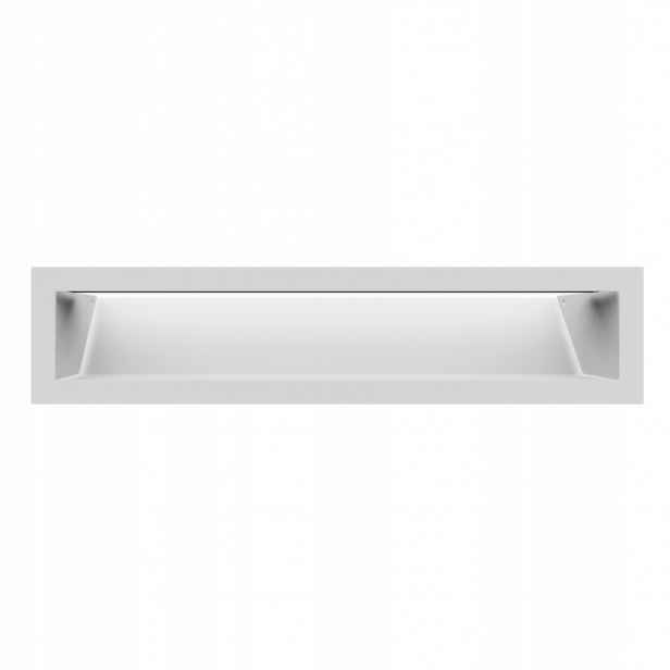 Ventilační krbová mřížka Luft pro krb Sf 90x400 bílá 9x40 kovová