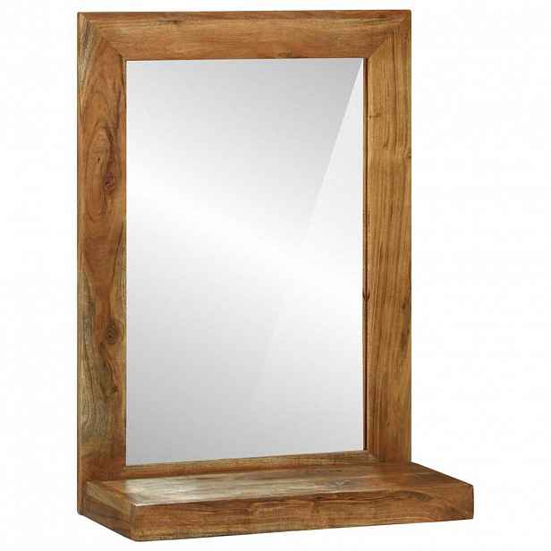 vidaXL Koupelnové zrcadlo Hnědá 50 x 22 x 70 cm Masivní akátové dřevo