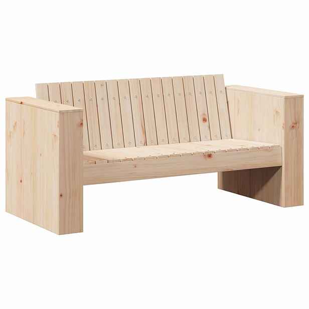 vidaXL Zahradní sofa Přírodní 134 x 60 x 62 cm Masivní borové dřevo