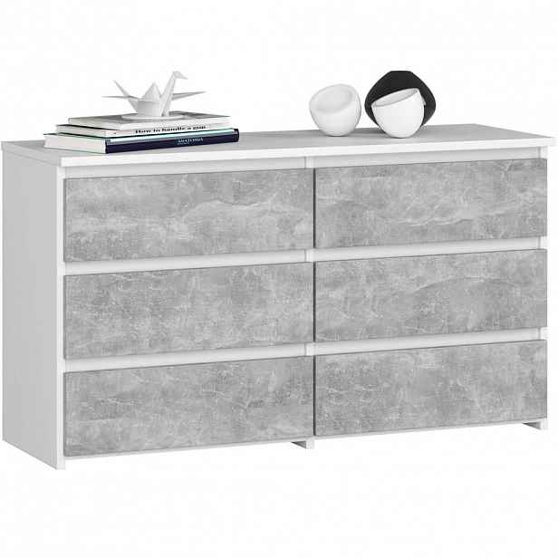 RAUMHIRSCH FURNITURE KOMODA Bílá, beton 57/100/35