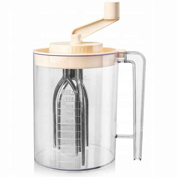 Ruční mechanický mixér 1,5 l s odměrkou a klikou