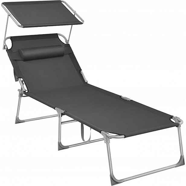 Songmics GCB22GYV2 Velké Rozkládací Lehátko 200 x 71 x 38 CM A339