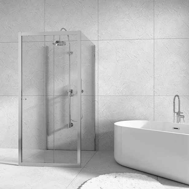Třístěnný sprchový kout Flexi U3 90x100x90 L/P varianta včetně sprchové vaničky z litého mramoru