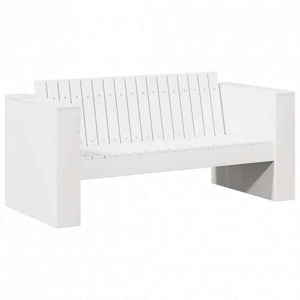 vidaXL Zahradní sofa Bílá 134 x 60 x 62 cm Masivní borové dřevo
