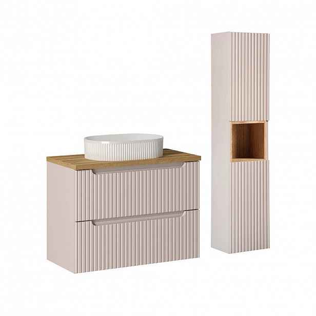 Petits-meubles KOUPELNOVÝ NÁBYTEK 80.4cm Riva 2er-Set Kašmír
