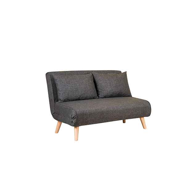 Hanah Home Dvoumístná rozkládací pohovka Seater Folde tmavě šedá