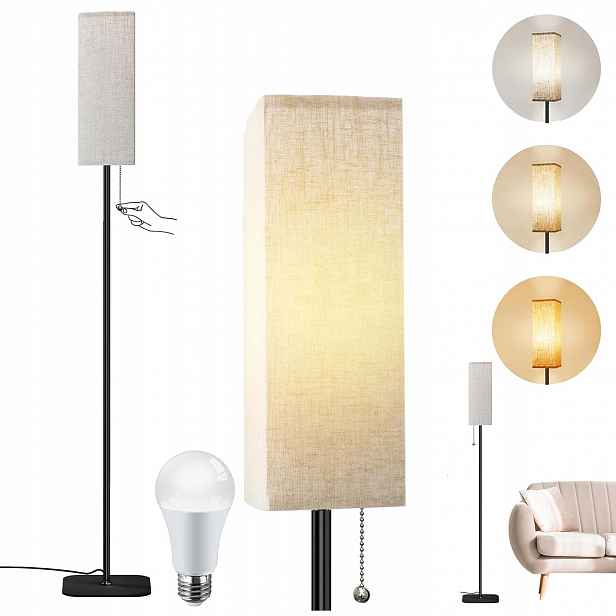 Moderní Podlahová Stojací Lampa Se Stínítkem 172 CM Led Žárovka E27