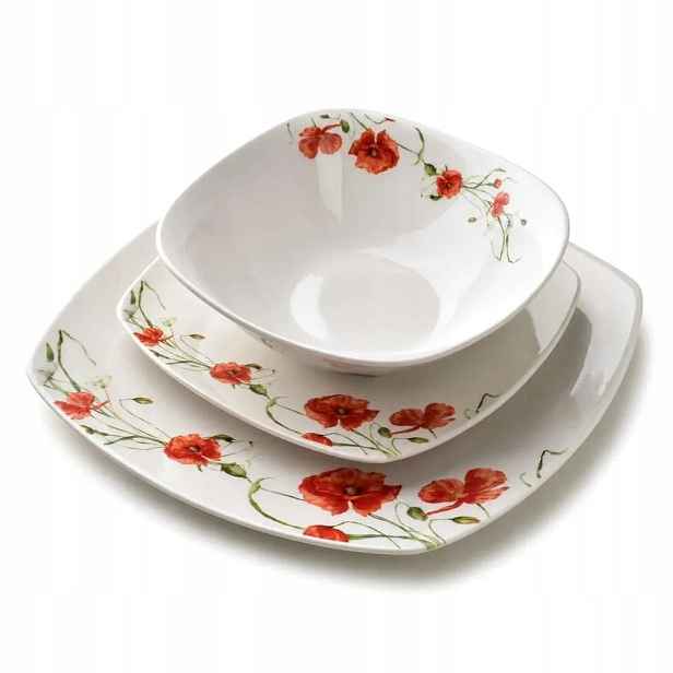 Porcelánový obědový set 18 prvků v Maki Lea Poppy pro 6 osob