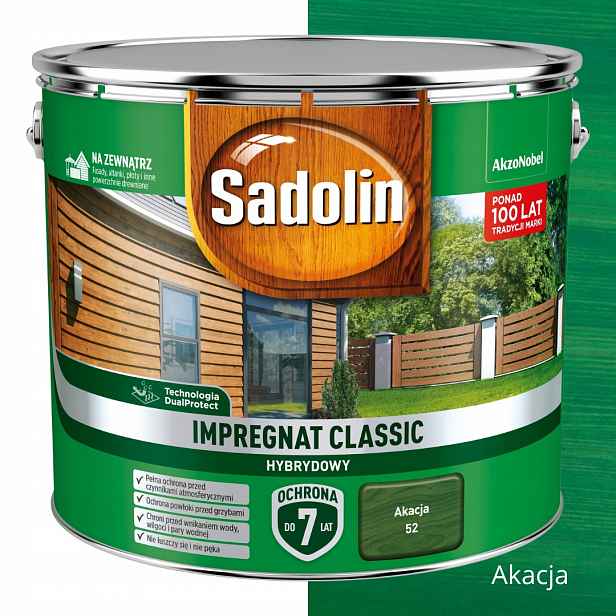 Sadolin Klasická Ochranná A Dekorativní Impregnace Na Strom 9 L Akácie