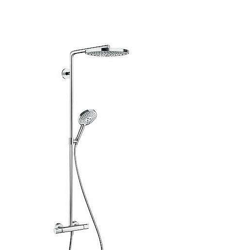 Sprchový systém Hansgrohe Raindance Select S na stěnu s termostatickou baterií bílá/chrom 27129400