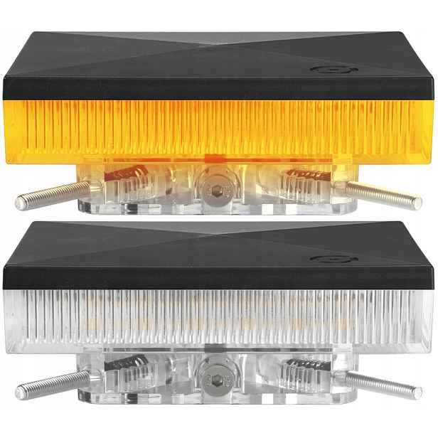 Výstražná A Osvětlovací lampa na ocelový sloupek 120x120 pro bránu