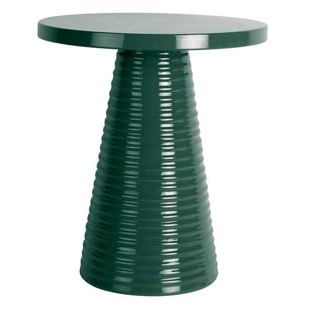 Kovový kulatý odkládací stolek ø 40 cm Catania Ribbed – Leitmotiv