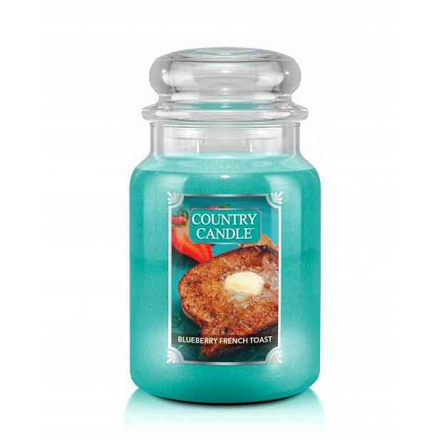 Country Candle Blueberry French Toast velká vonná svíčka se dvěma knoty 680