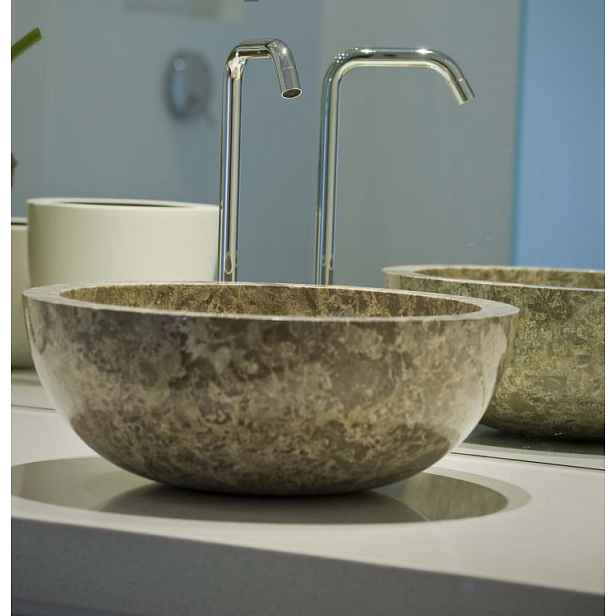 Indera Gemma 501 Ø45 cm Grey Kamenné umyvadlo leštěný mramor 55397