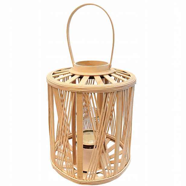 Lampion Lampa Velký Na Balkon Terasa venkovní boho dřevěný 38 Cm