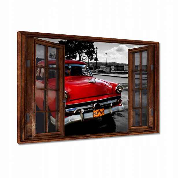Obrazy 90x60 Kubánské červené auto