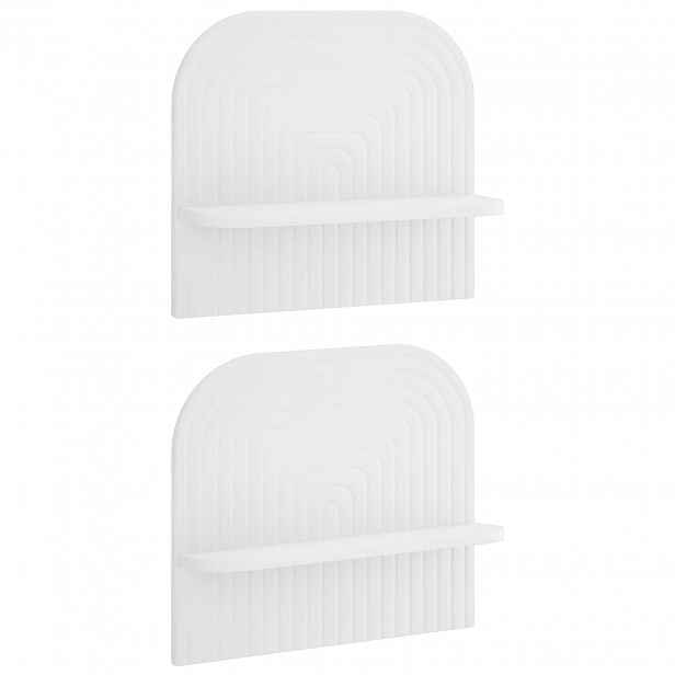 vidaXL Nástěnná polička 2 ks Bílá 41 x 13,5 x 37,5 cm Kompozitní dřevo