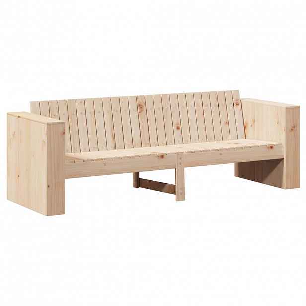 vidaXL Zahradní sofa Přírodní 185,5 x 60 x 62 cm Masivní borové dřevo