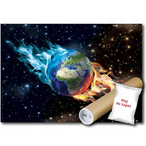 Vinylová Fototapeta Vesmír Nebe Planeta Země Glóbus Hvězdy Pohled 152x104