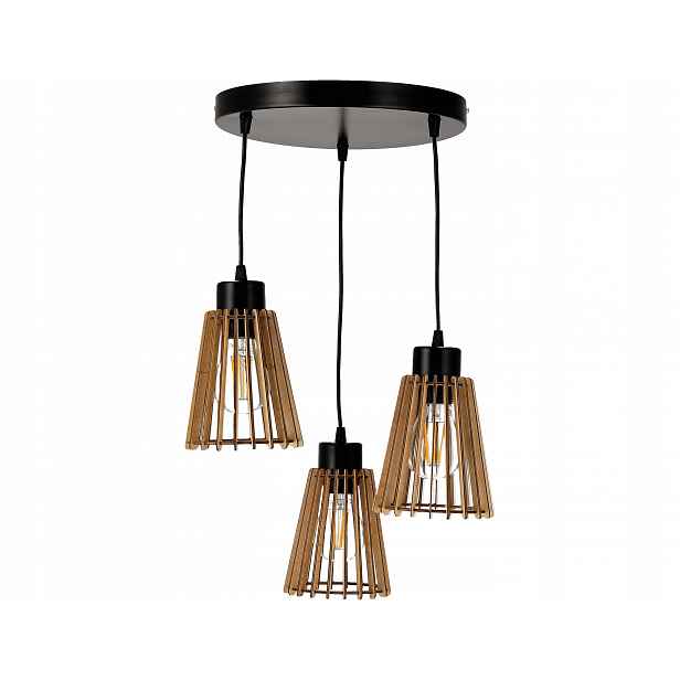 Závěsná závěsná stropní lampa Loft Dřevo 3