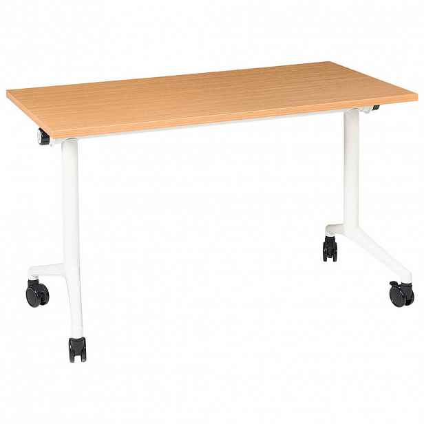Beliani PSACÍ STŮL Skládací Hnědý 120/60 cm Cavi