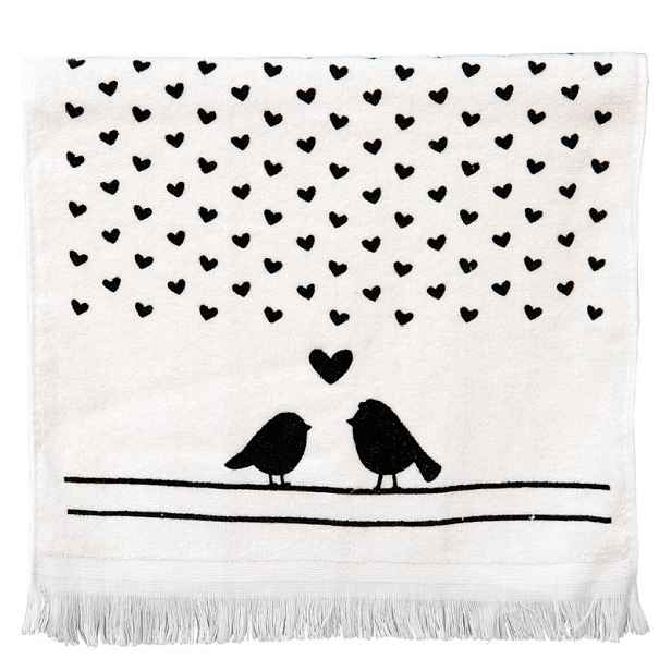 Kuchyňský froté ručník s ptáčky Love Birds - 40*66 cm Clayre & Eef