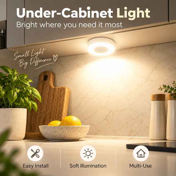 TEMU Kulaté LED nástěnné svítidlo, dotykové noční světlo se 3barevným stmíváním, USB dobíjecí světlo do skříňky a noční lampička do ložnice, chodby,