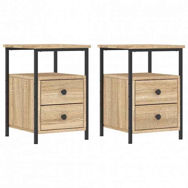vidaXL Noční stolky 2 ks dub sonoma 34 x 35,5 x 50 cm kompozitní dřevo