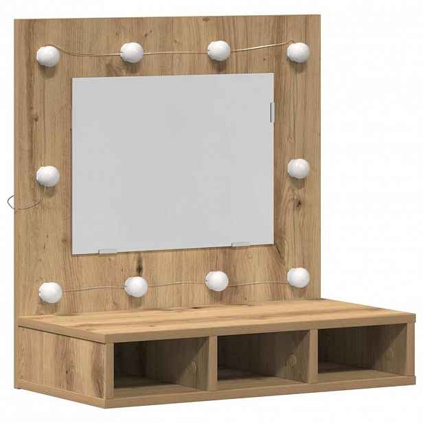 vidaXL Zrcadlová skříň Artisanový dub 60 x 31,5 x 62 cm