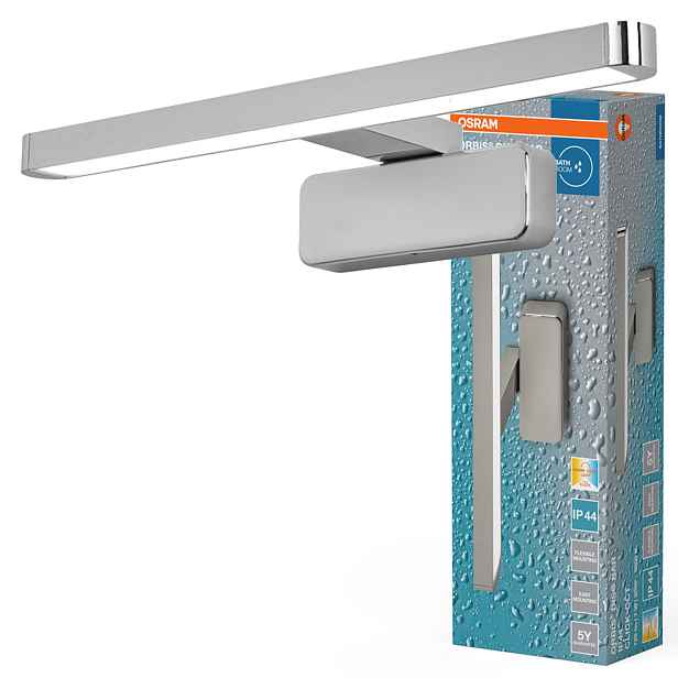 Koupelnové nástěnné svítidlo nad Zrcadlo Led 7W 380lm Cct Chrom IP44 IK08 Orbis Osram