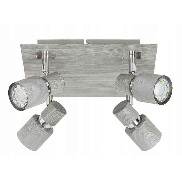 Stropní svítidlo šedý dub chrom GU10 4x50W Merkur 6128 Rabalux