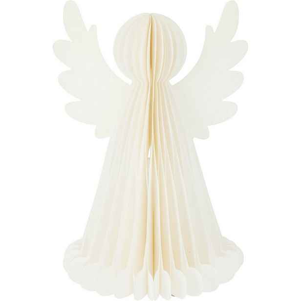 Svítící vánoční dekorace Anděl, 28 cm, 6 LED, na baterie, časovač