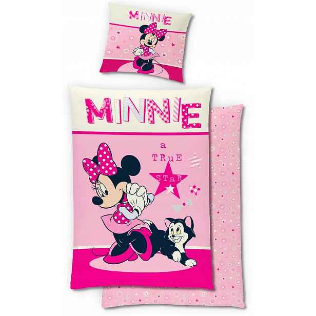 Teplá Flanelová Povlečení Minnie Mouse 140x200