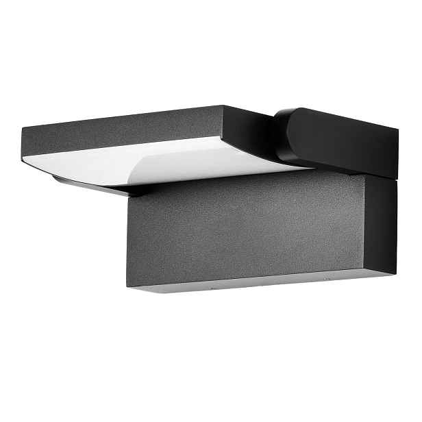 Venkovní nástěnné svítidlo černé, fasádní lampa nastavitelná Ip 54 Durante Cct