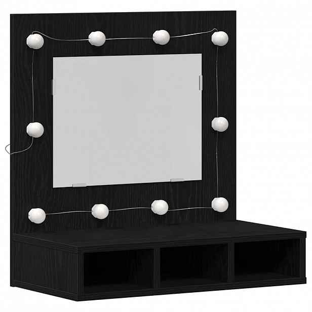 vidaXL Zrcadlová skříň Černý dub 60 x 31,5 x 62 cm Kompozitní dřevo