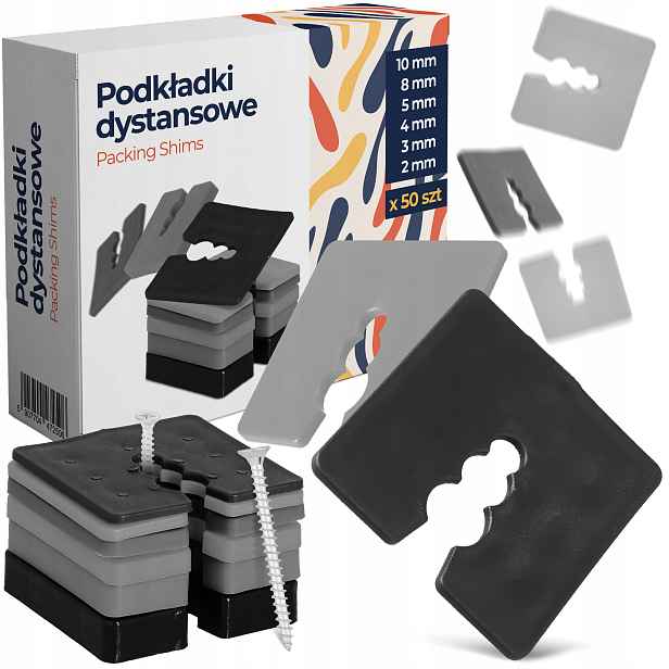 300x Distanční podložky 2-10 mm Dystanse Vyrovnávací klíny šroubů Oki 8W