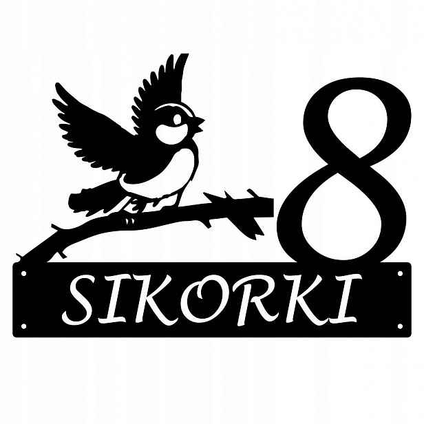 Číslo Na Dům 60cm Tabule Adresa Ocel 2MM ul. Sikorki
