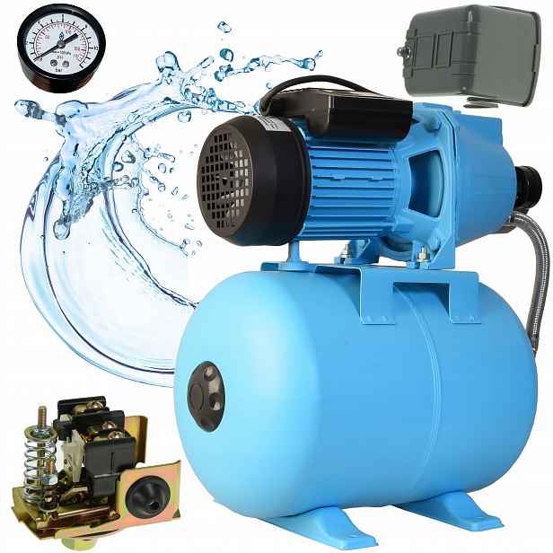 Hydroforový Set 24L Čerpadlo Set pro zahradní vodu 2400 l/h Příslušenství Hydrofor