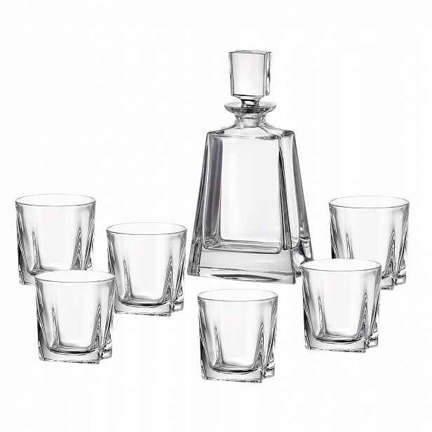 Křišťálový set na whisky Bohemia Kathrene 6+1